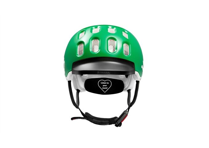 woom Kids Helm green S - Farbe läuft aus