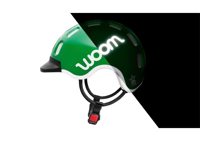 woom Kids Helm green S - Farbe läuft aus